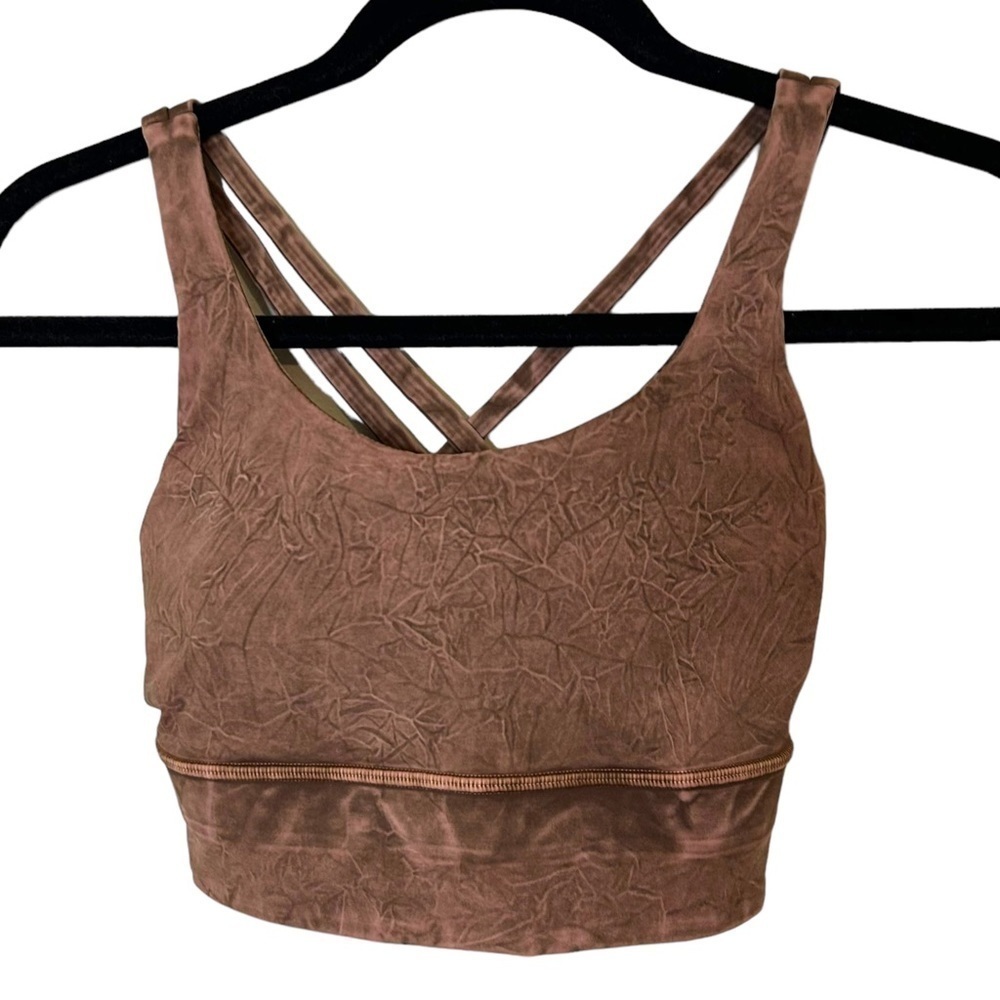 Lululemon Energy Bra Long Line-  Ice Dye Wash Brown Earth - Picture 6 of 10